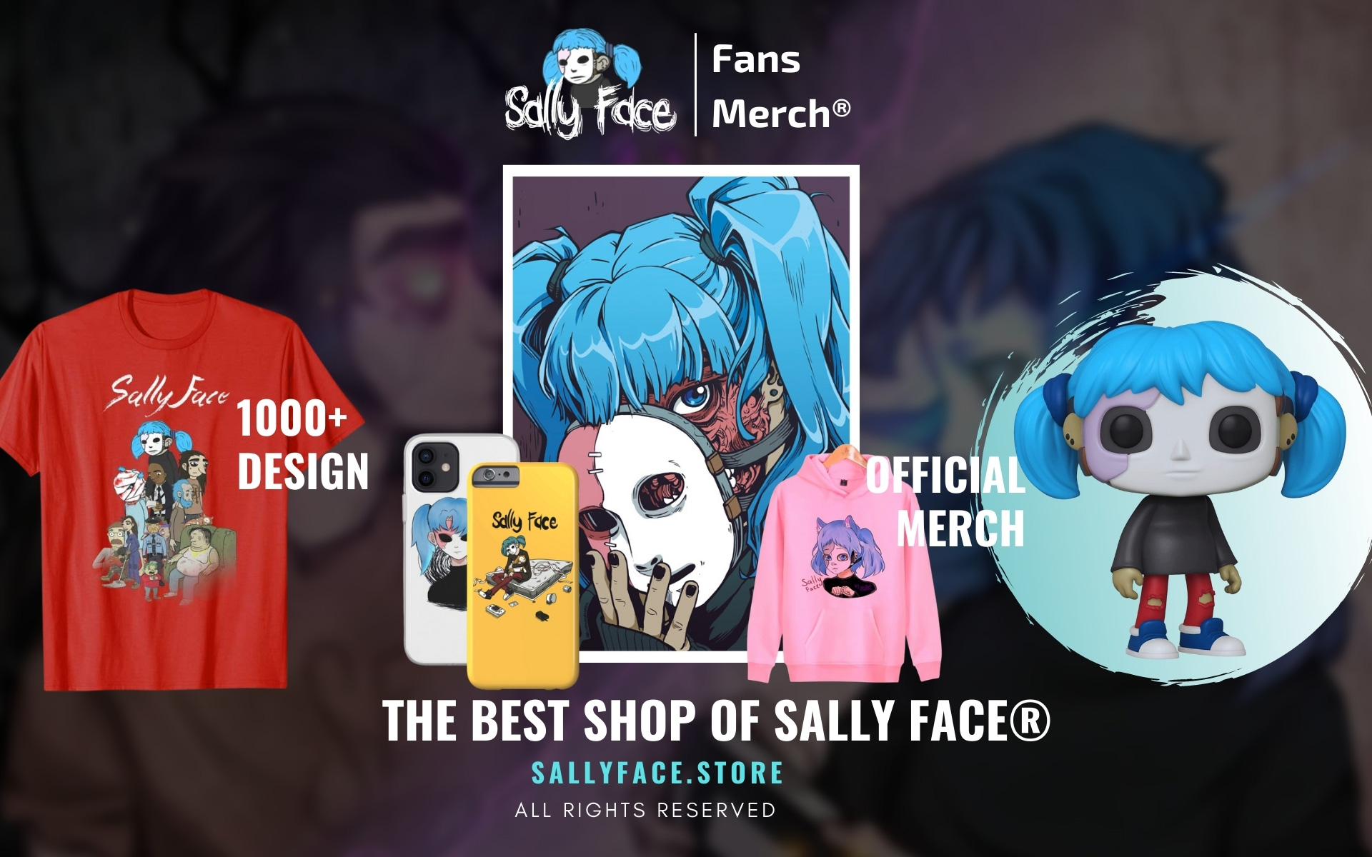 Biểu ngữ web hàng hóa Sally Face - Cửa hàng Sally Face