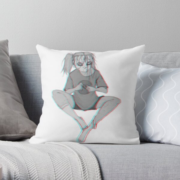 Sally Face (red/blue) Throw Pillow RB0106 product Offical Sally Face Merch