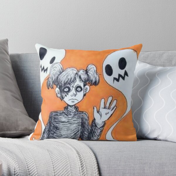Sally face with ghosts Throw Pillow RB0106 product Offical Sally Face Merch